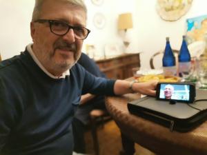 Il presidente Scacchetti in video chiamata con Aguero